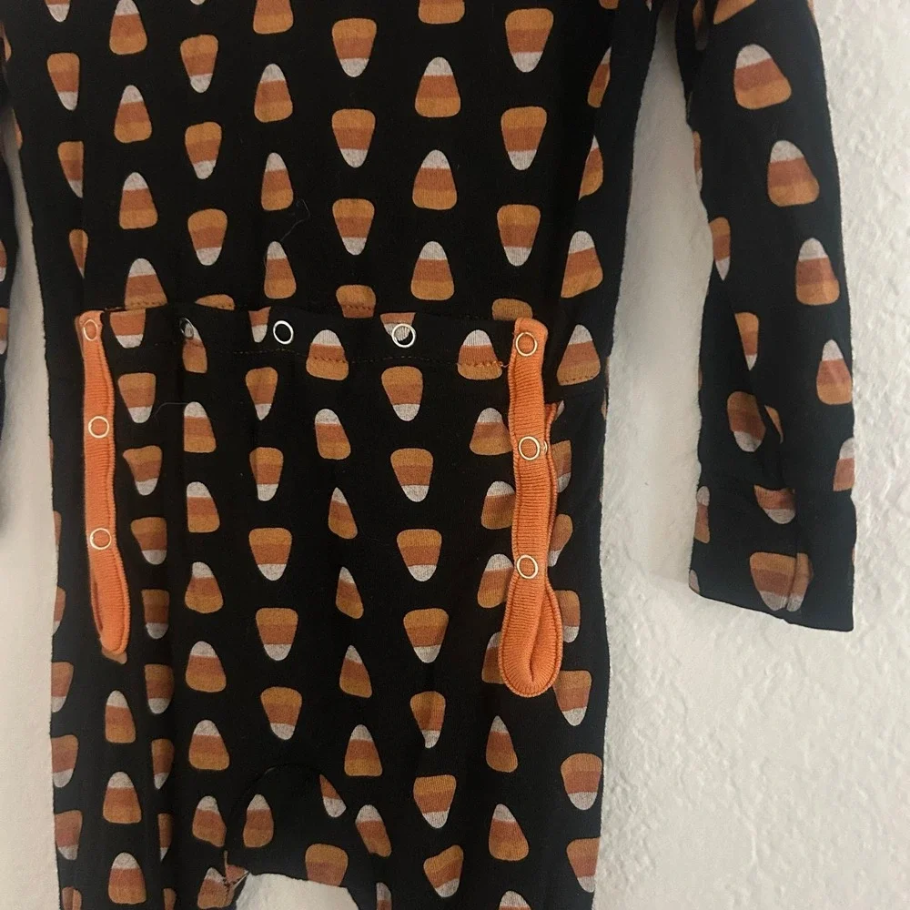 Kickee Pants Baby Bamboo Halloween Candy Corn Zippy 12-18 Months